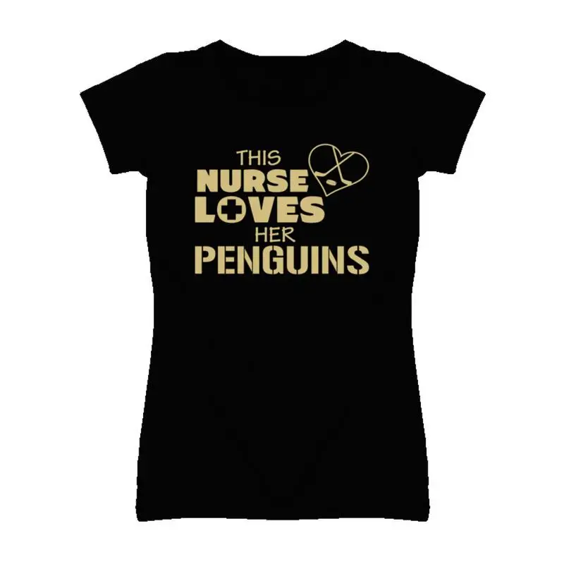 Esta camiseta de hockey de los Pittsburgh Penguins le encanta a esta enfermera - Colores del equipo de los Pittsburgh Penguins