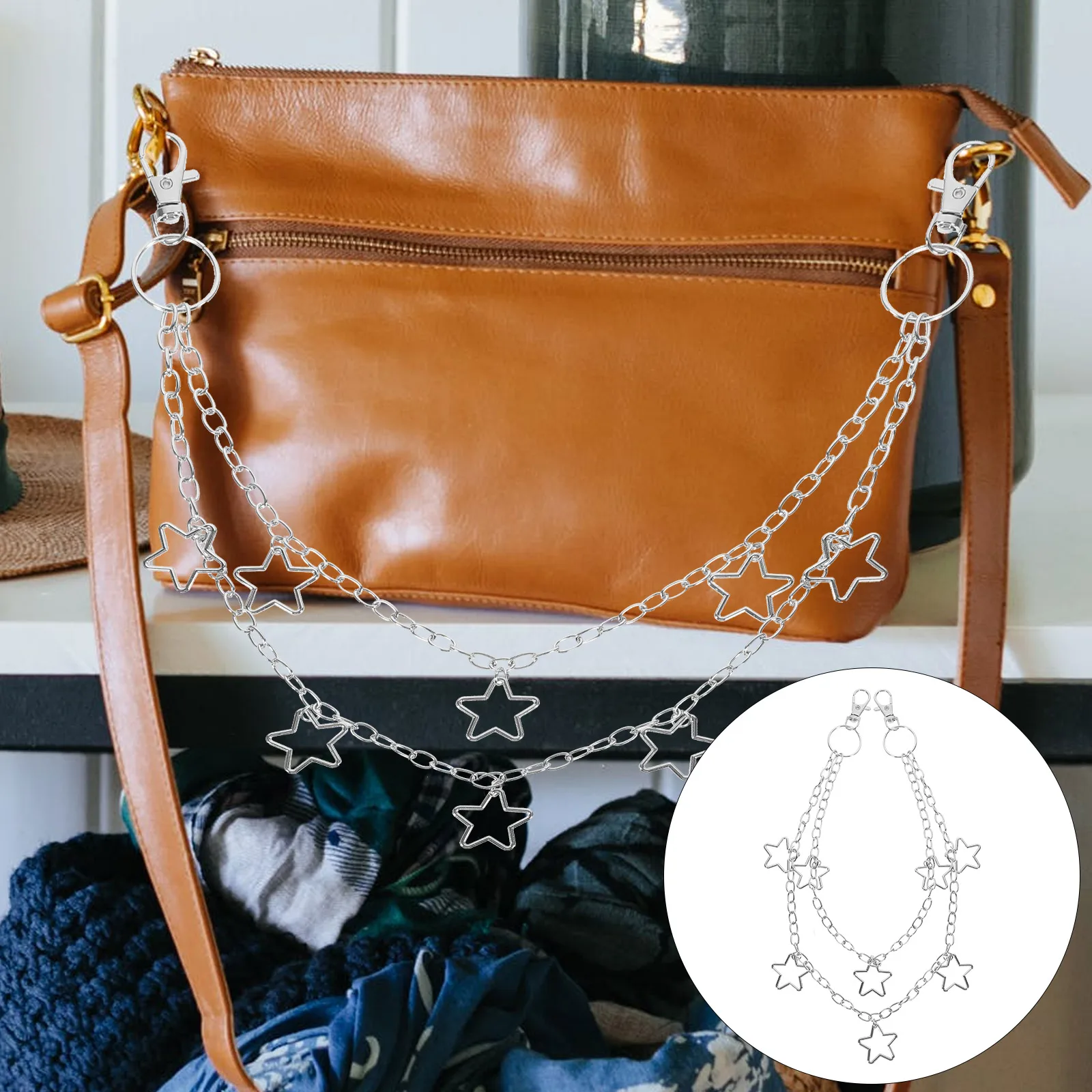 

Pendant Double Layer Pants Trousers Pants Chain Chain Alloy Belt For Jeans Trousers Wallet Bag Men Women