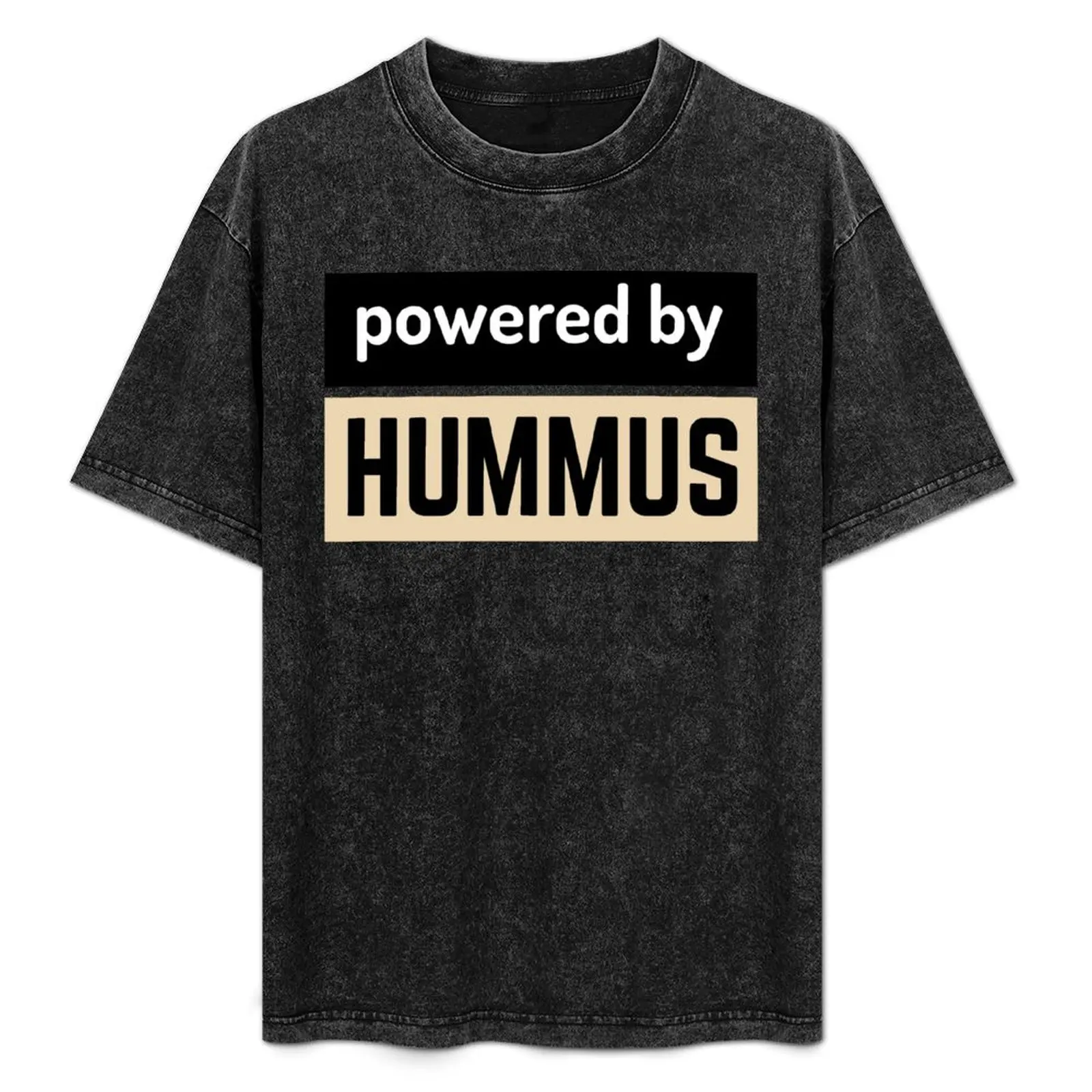 

powered by hummus T-Shirt kawaii clothes animal prinfor boys vintage anime shirt customs mens graphic t-shirts anime