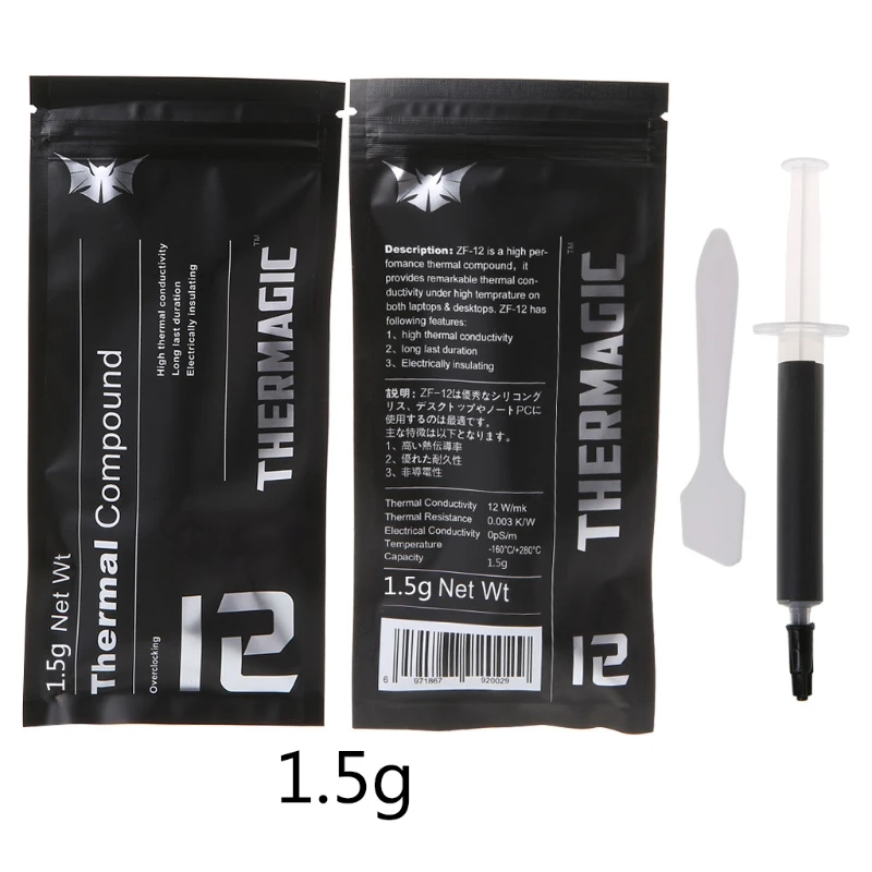 1.5g ZF-12 Processor for Intel CPU GPU Cooler Cooling Fan Thermal Paste Thermal Grease Compound Heatsink Plaster Paste