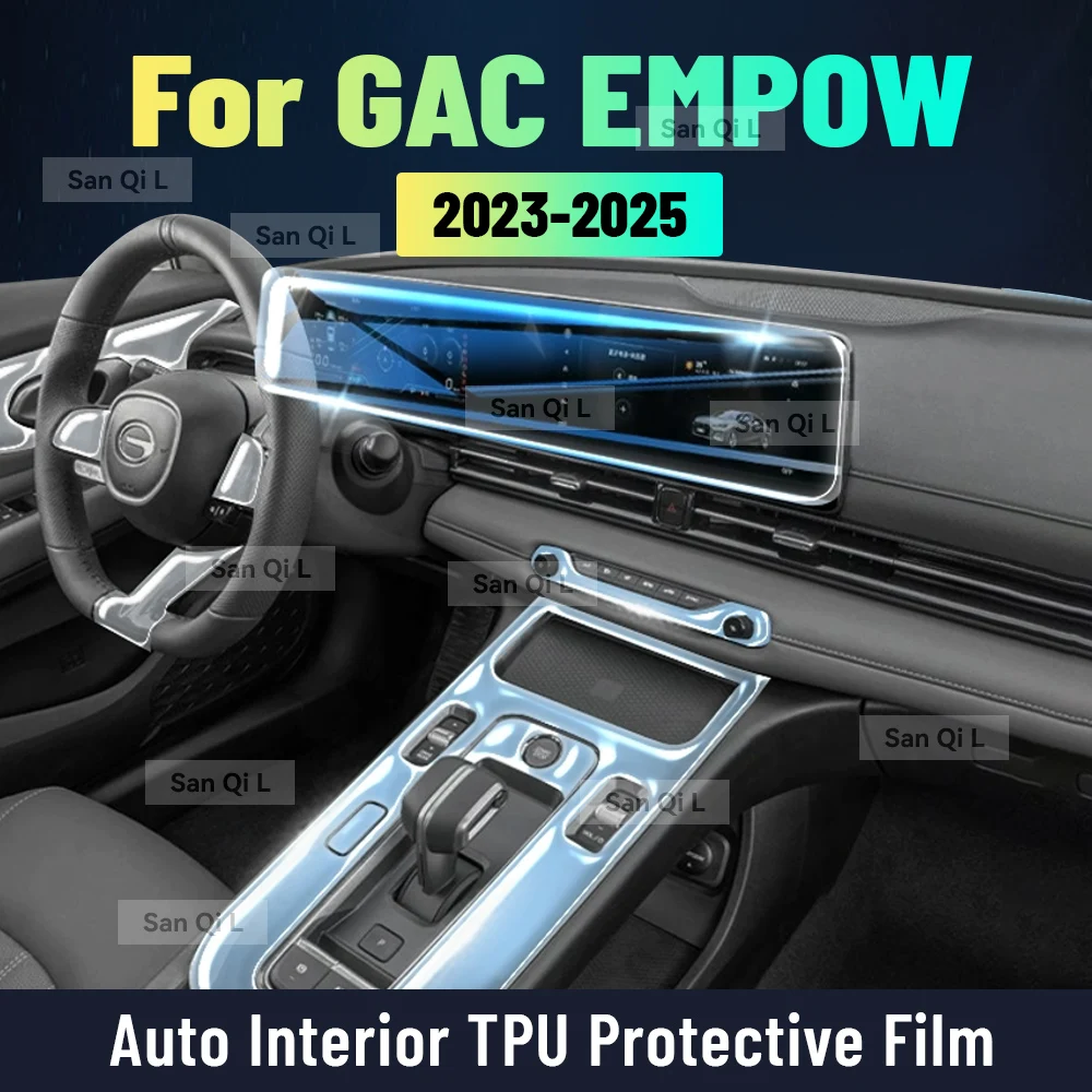 Car Interior Center Console Media Dashboard Navigation TPU Sticker Protector Film For GAC EMPOW 2023 2024 2025 Car Accessories