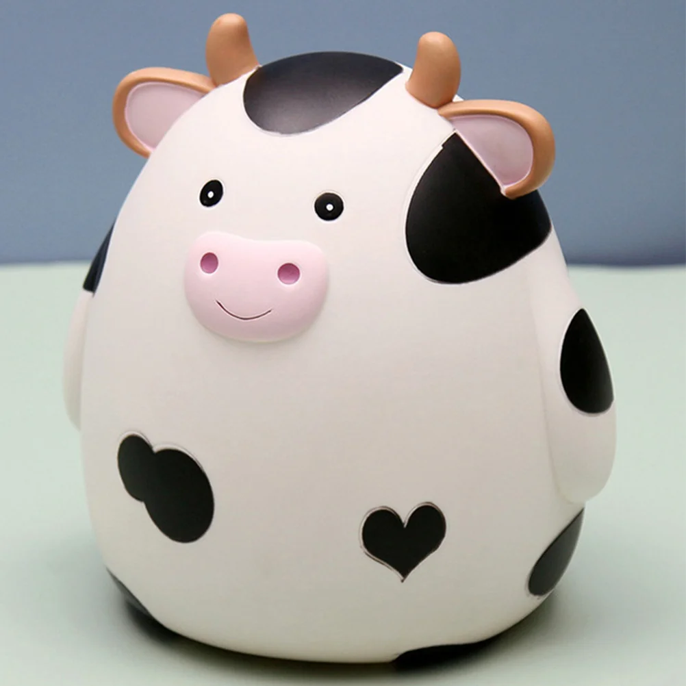 Cartoon Koe Spaarpot Premium Vinyl Mooie Desktop Muntpot Kinderen Geld besparen Educatieve Muntbank Cartoon Muntenpot