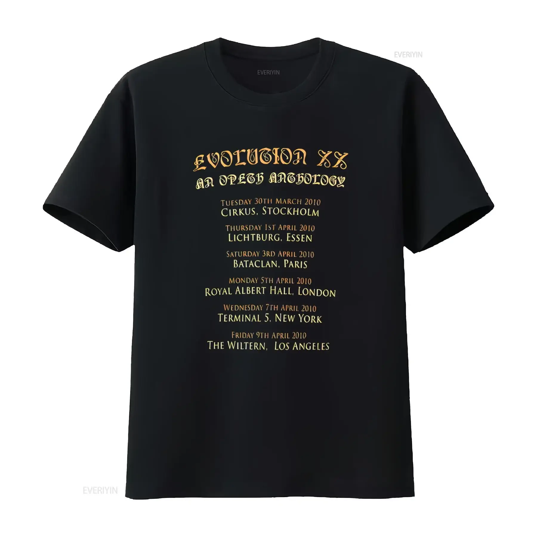 OPETH EVOLUTION XX WORLD TOUR OFFICIAL RARE TEE LADIES SKINNY T SHIRT NEW WATERSHED vintage Washed Slightly Breathable Unisex