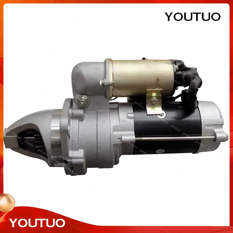 Starting Motor 600-813-4980 Compatible with SA6D132-1 Engine Starter Assembly Replacement Part for Heavy Duty Machinery