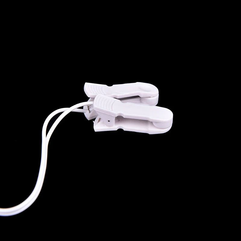 2.5mm Electrode Lead Wires for TENS Therapy Machine with 2 Ear Clips Massager Accessory