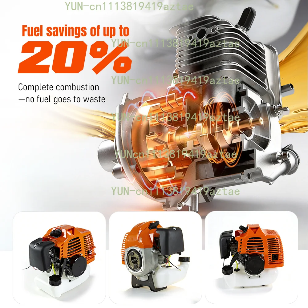 52cc 2 Stroke Gas Brush Cutter 7500RPM Grass Trimmer Weed Eater Backpack Grass Trimmer for Garden Lawn Clearing