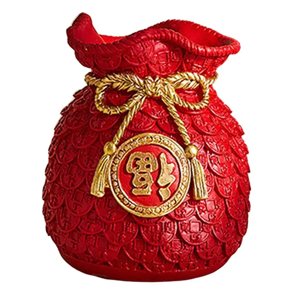 Flower Vase Planter Pot Home Decor Money Bag Shape Coin Box Dorm Gift Resin