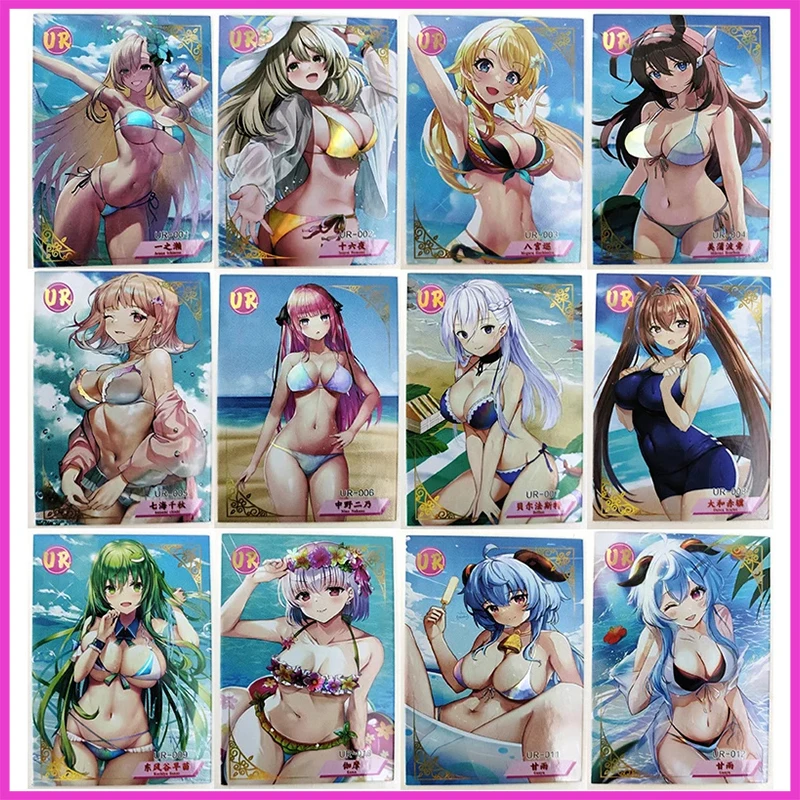 

Anime Goddess Story Rare UR Refractive Flash Cards Ichinose Nakano Nino Alter Toys for boys Collectible Cards Birthday Gift