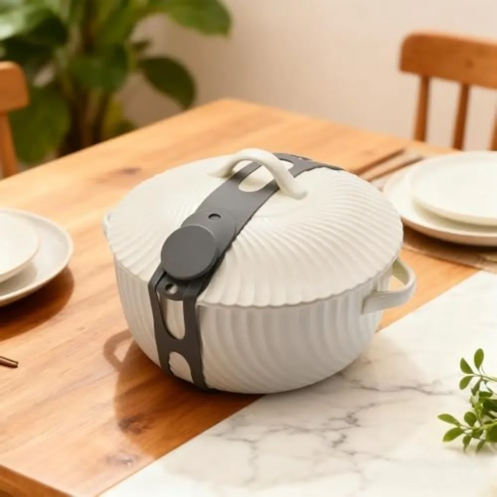 3/4pcs Silicone Slow Cooker Latch Strap Elastic Secure Hold Self-Lock Pot Lid Tie Adjustable Multi-Use Curtain Holder Tie