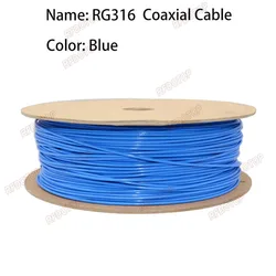 1M~500M Blue RG316 Coax Cable 50 Ohm Low Loss for Crimp Connector Fast Shipping High Quality
