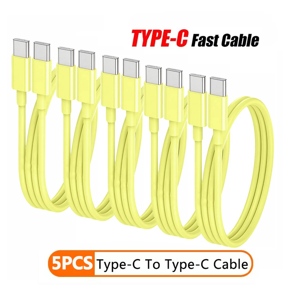 5-10 Stück Typ-C zu Typ-C PD Schnellladekabel für Phone 15 16 Huawei Xiaomi Samsung Typ-C Geflochtenes Kabel Zubehör Datenkabel