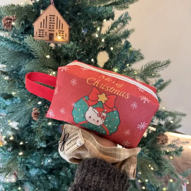 

Hello Kitty косметичка Рождественский клатч мультяшная косметичка портативный органайзер для макияжа дорожная косметичка