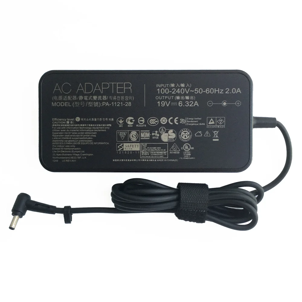 Cargador adaptador de corriente alterna genuino de 19V 6.32A 120W para portátil Asus ROG G501J G501V G501JW
