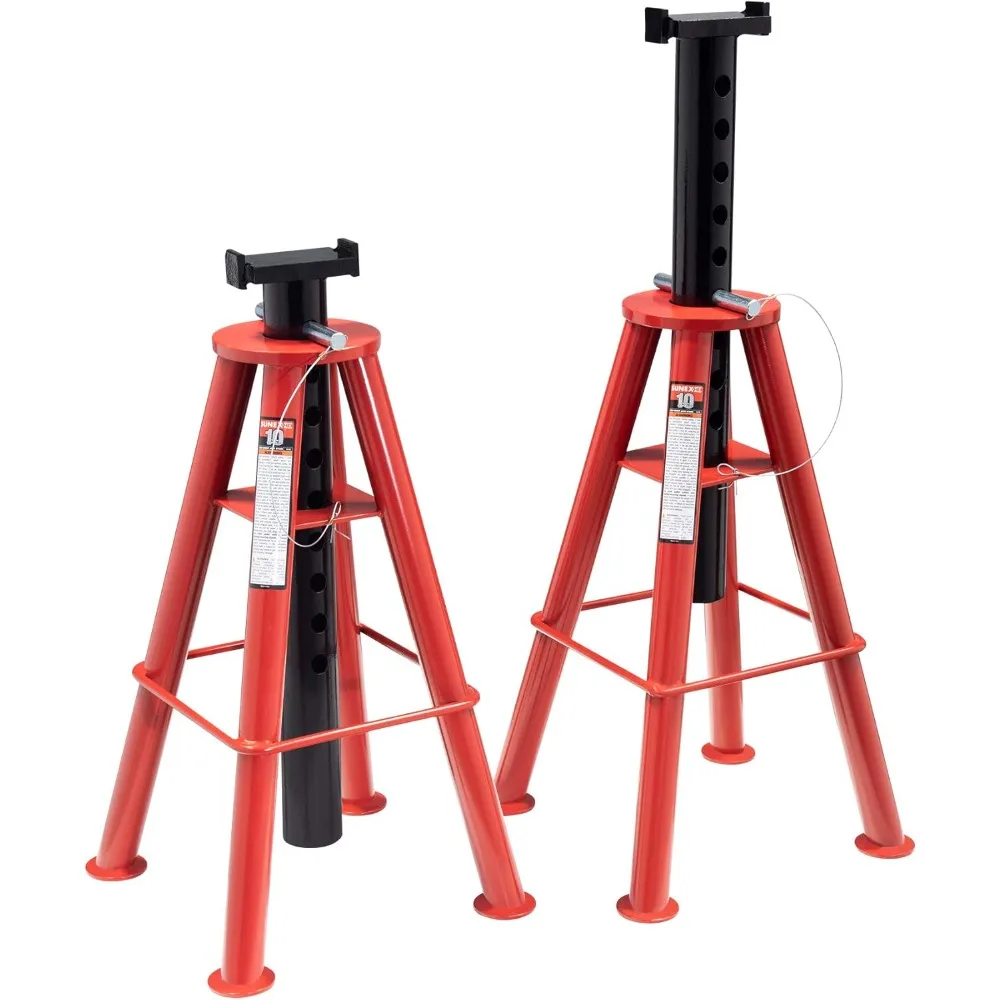 10-Ton, High Height, Pin Type, Jack Stands, Pair