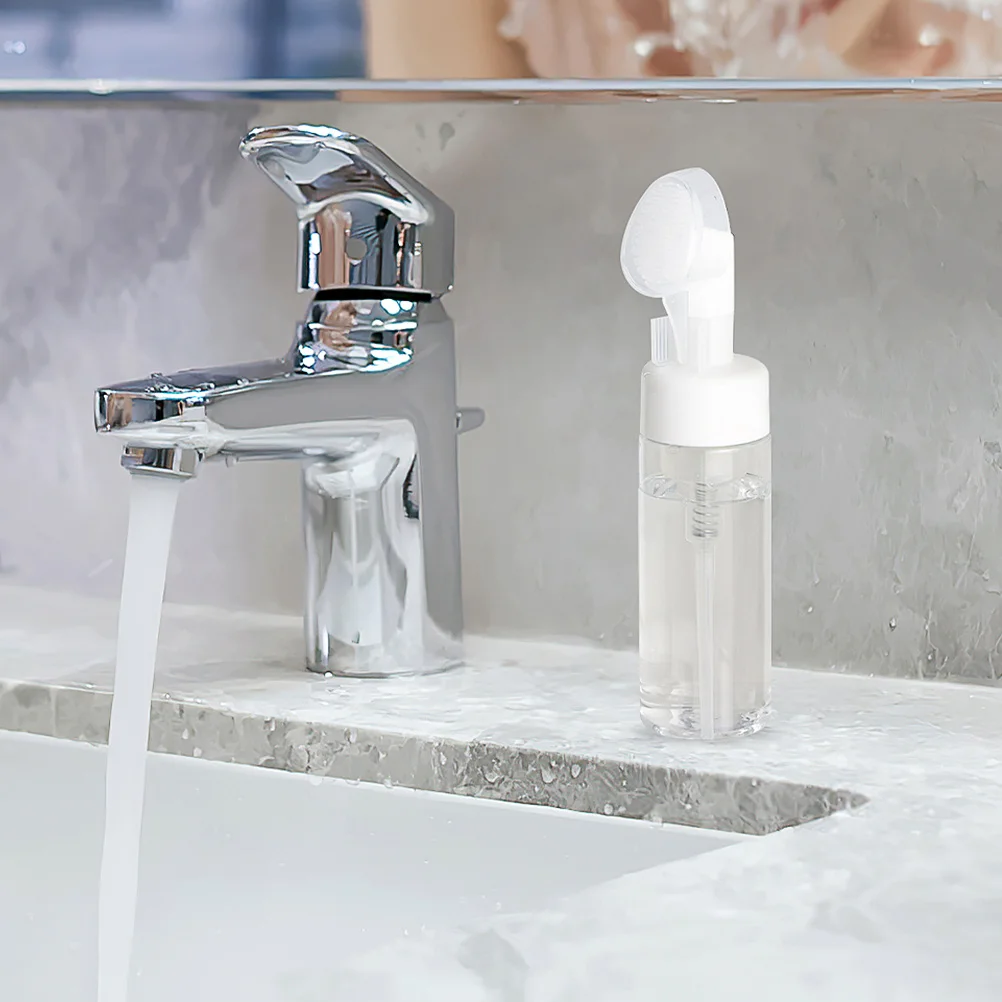 6 قطعة زجاجات رغوة البلاستيك فارغة موزع الوجه فرشاة رئيس المحمولة إعادة الملء السفر موس مضخة الصابون هلام الاستحمام غسول