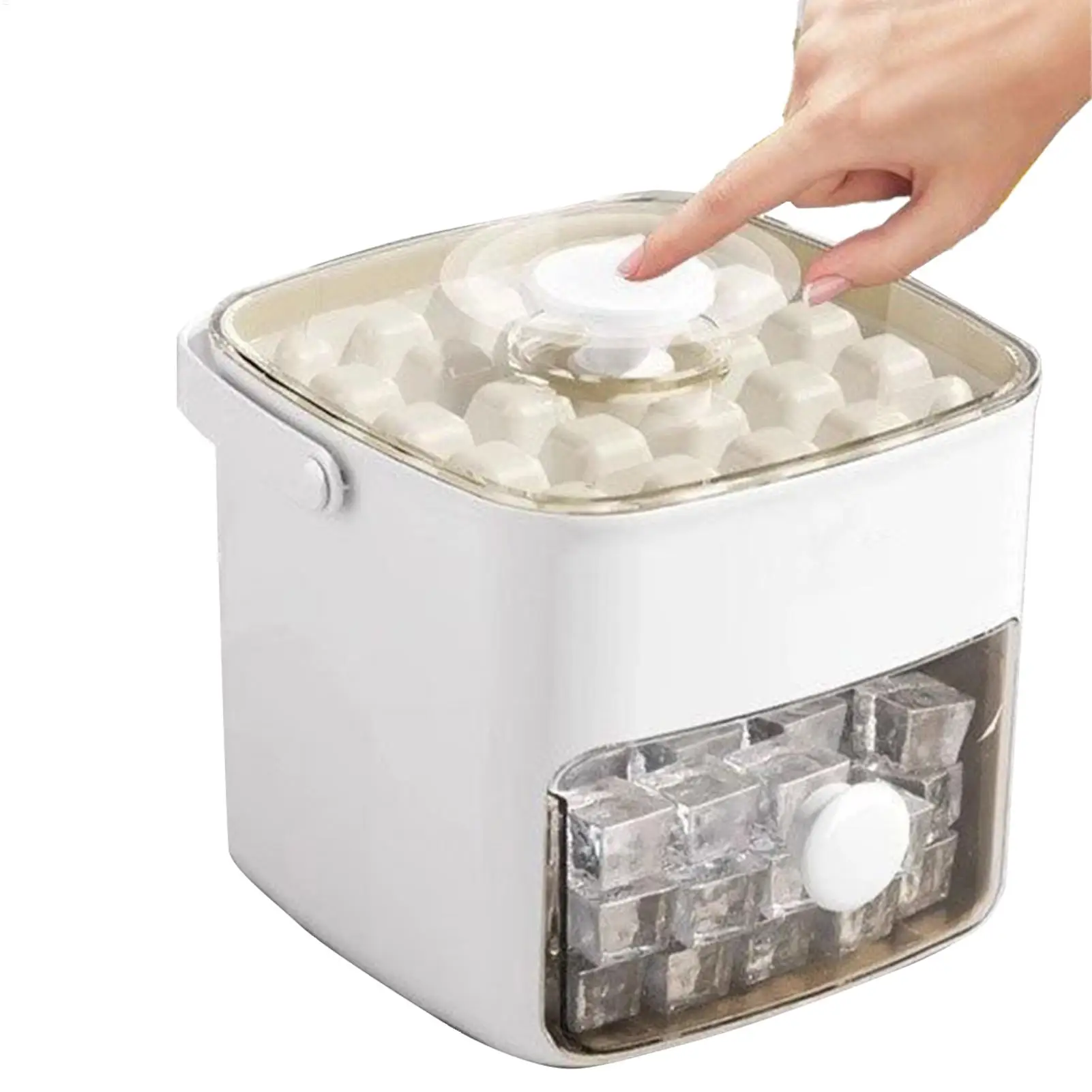 

Силиконовая форма для льда, мини-ледогенератор с ручкой, инструмент для легкого прессования льда, двойной ящик, холодильник