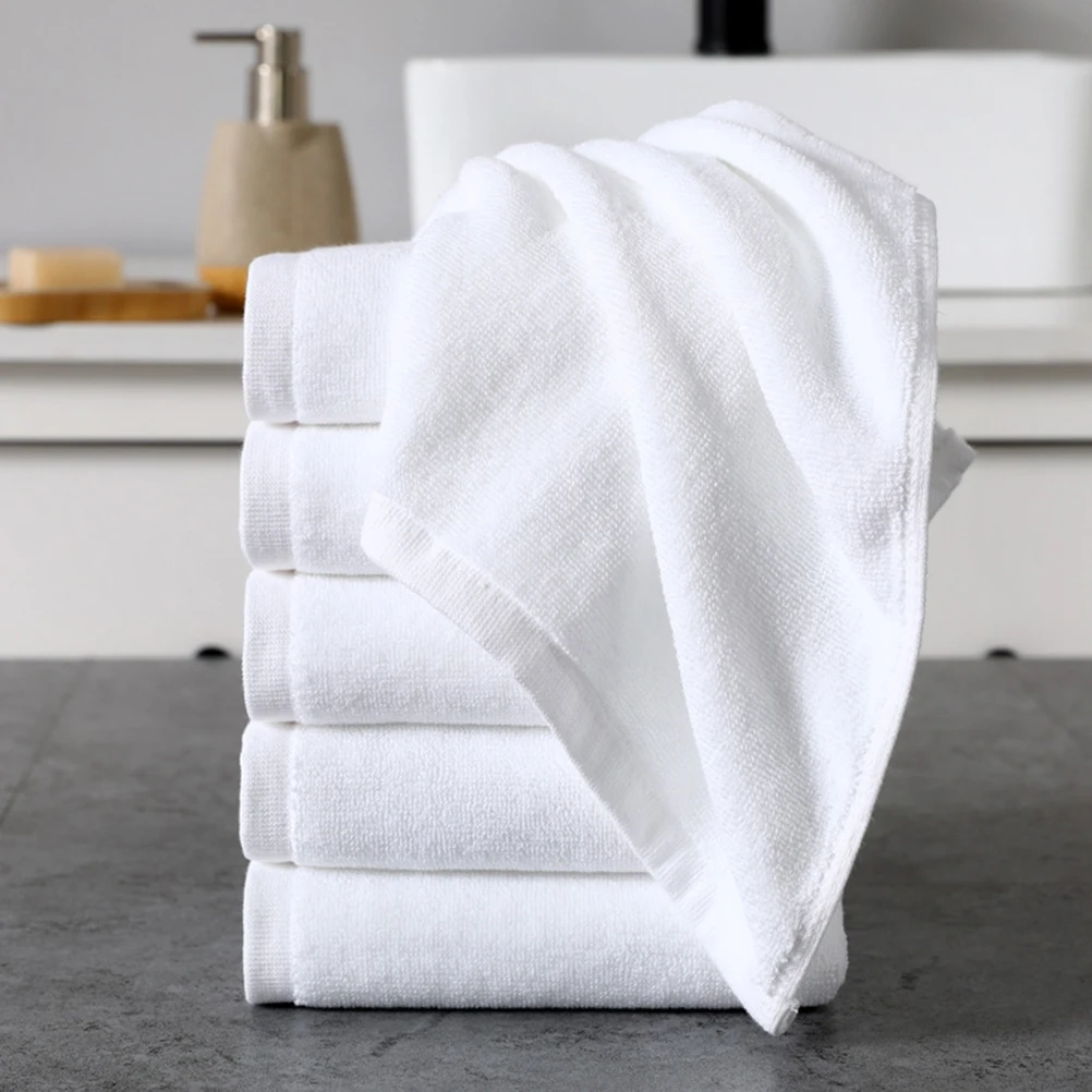 

4Pcs Cotton Thickened Bath Towels 35x75cm Absorbent Soft Face Washing Towels for Bathroom Hotel Spa Face Washing Towel