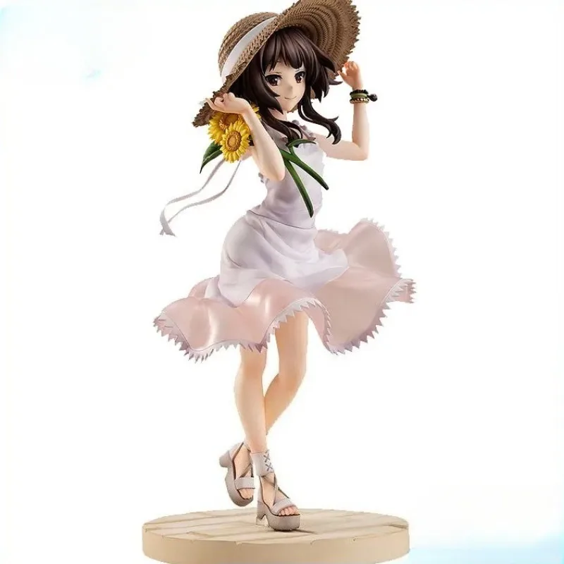 

In stock Genuine Megumin Sunflower dress VER.26CM PVC Action Figure Anime Figure Model Toys Figure Collection Doll Gift
