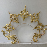 DIY Non Finished Product Goddess Of The Sun Antiquity Headband Notre Dame Apollo Halo Goth Angel Gold Hair Ornament Lolita Props