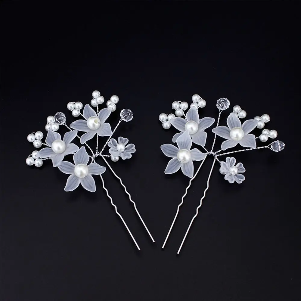 Accesorios hermosos de perlas para boda, horquilla trenzada para novia, tocado, pinza para el pelo, horquilla de flor