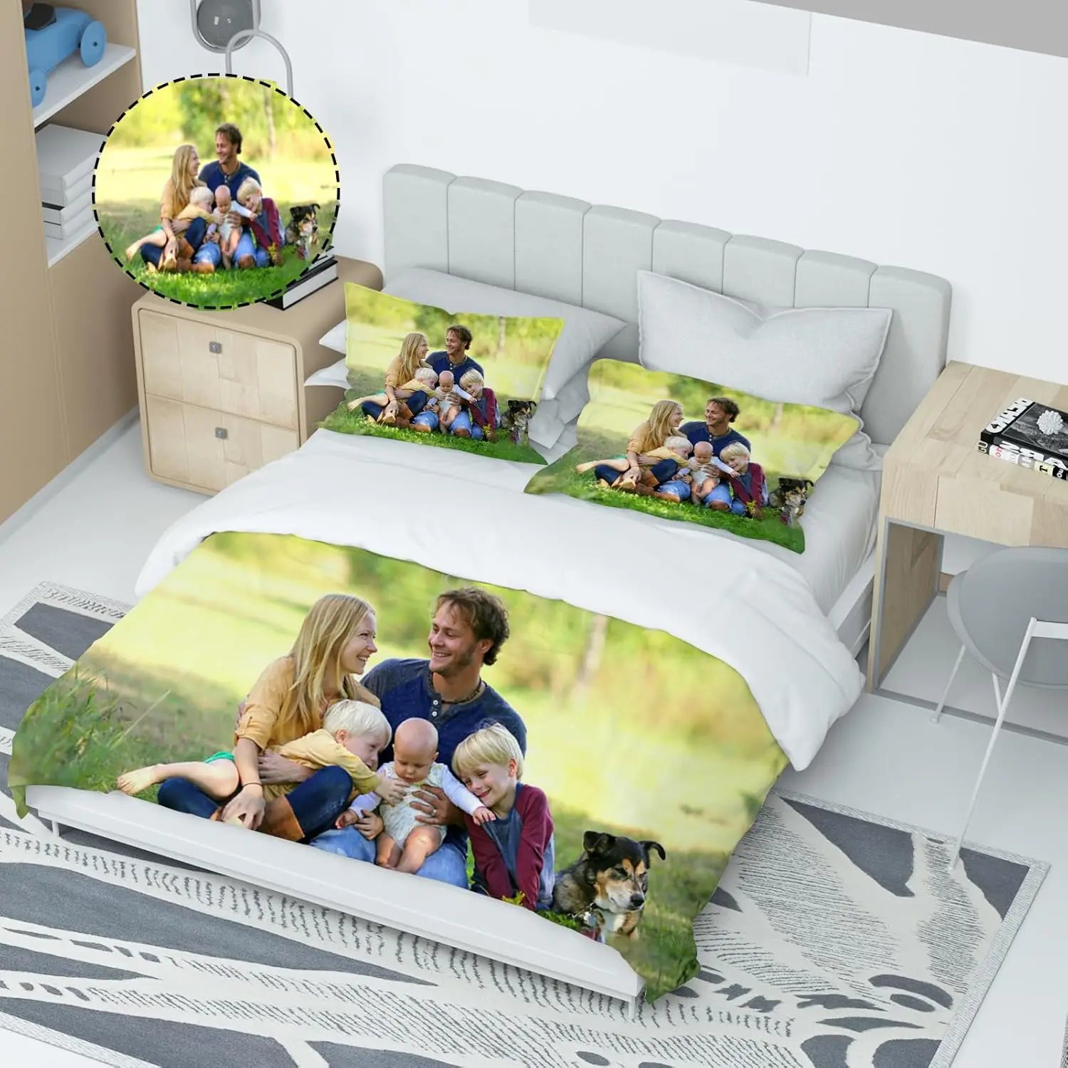 

Постельный комплект на заказ с индивидуальным изображением и текстом, идеально подходит для подарка на День рождения, Рождество, День святого Валентина, или особый праздник.