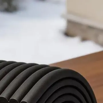 Rubber Foam Thermal Wrap 8cm x 5m for Pipes Used in HVAC Refrigeration and Domestic Hot Water Circuits to Resist Cold Exposure