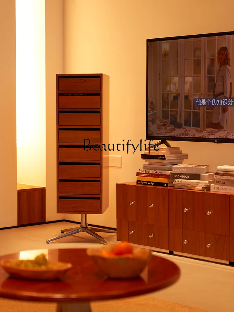 Rotating Bookcase Mid-Ancient Storage File Cabinet Locker Study Living Room Modern Minimalist Bauhaus