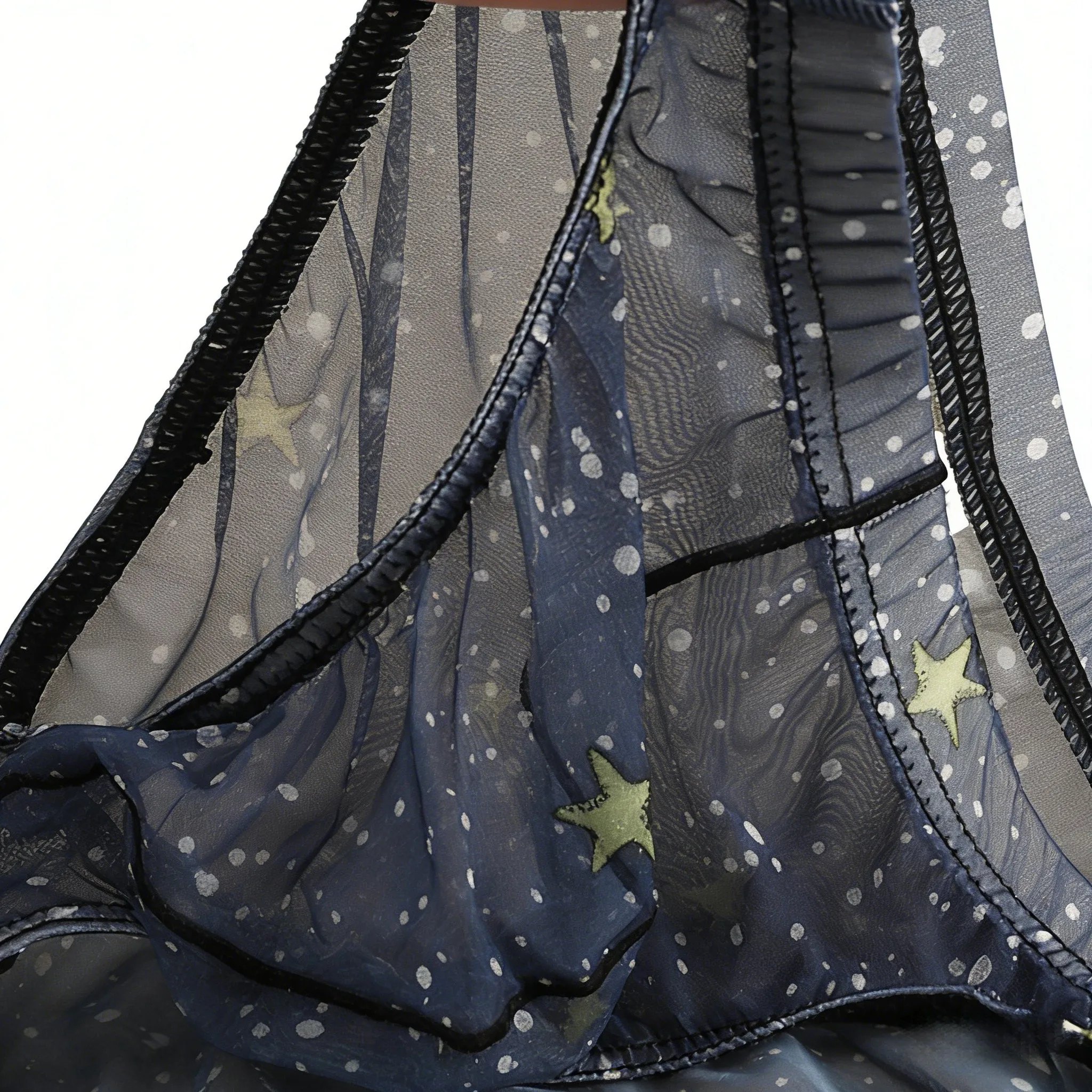 Men's Intimates Translucent Mesh Fashion Printed Briefs Middle Waist Elastic Breathable U Convex Pouch Underwear