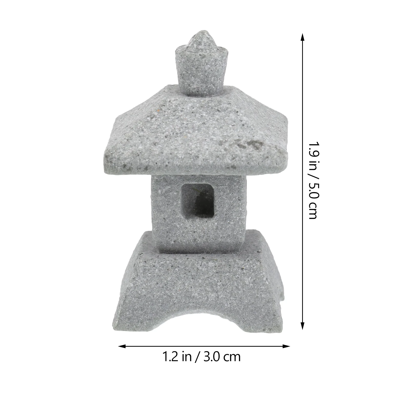 

3pcs Stone Pavilion Ornaments Sandstone Decor Garden Desktop Decoration Chic Home Adornment Creative Micro Landscape Craft