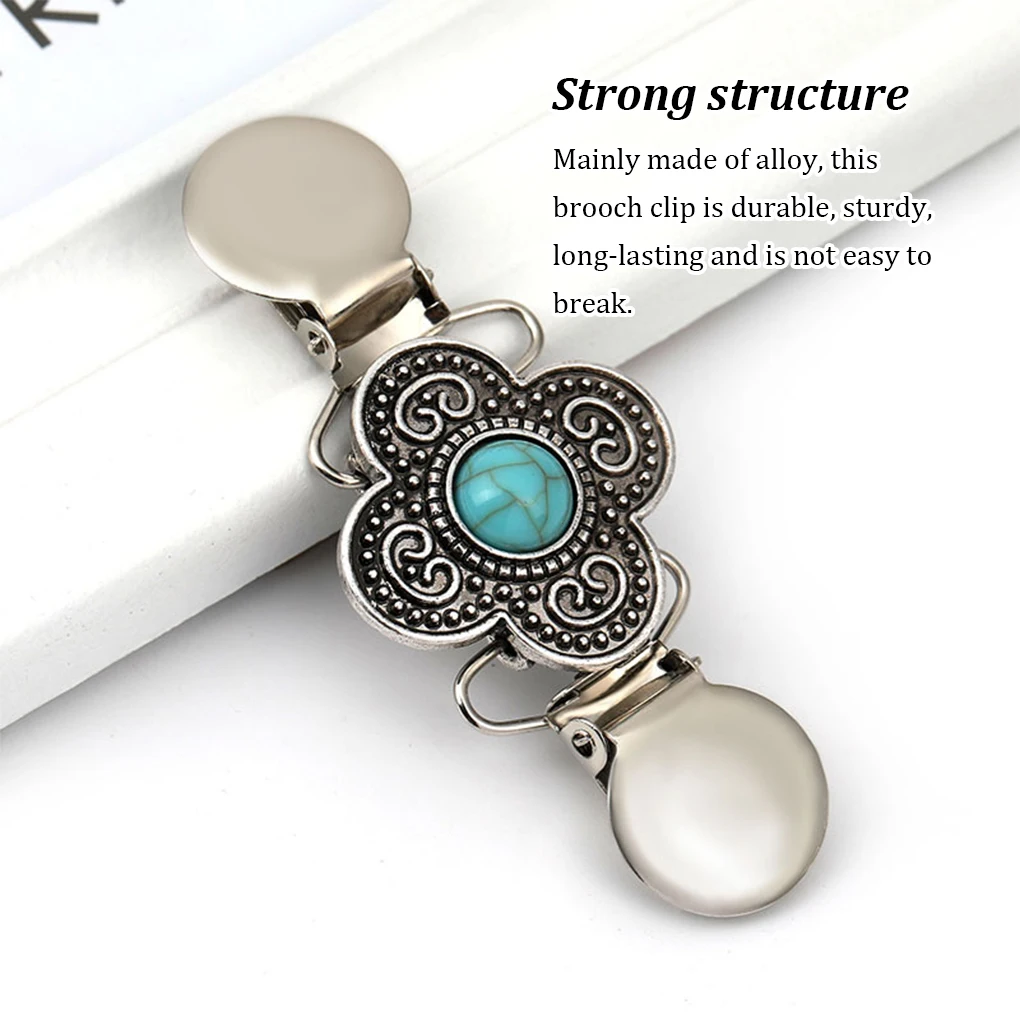 Portable Vintage Cape Brooch Clip Girls Banquet Casual Styles Shawl Clamp Buckle Pin Female Cardigan Clasp Gift