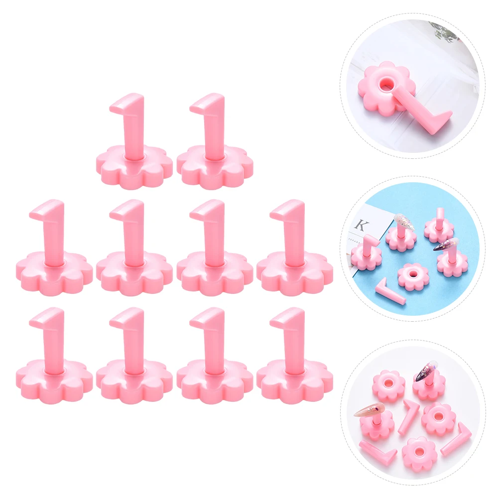 

10Pcs Nail Art Practice Stands Detachable False Nail Tip Holders Manicure Display Rack Salon Tool Professional Training Holder