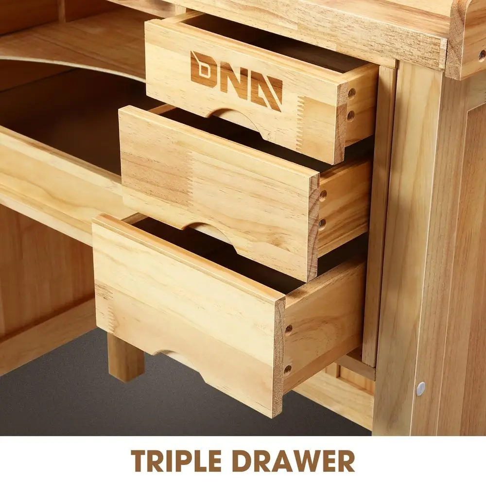 Wooden Workbench Organizer 5 Drawers Automotive Tools Garage Storage Unit DNA TOOL-00524