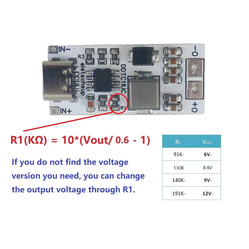 14W DC 5V to 6V 8.4V 9V 12V TYPE-C Boost DC-DC Converter Voltage Regulator for Arduino Router Wifi IP Camera NAS Network Disk