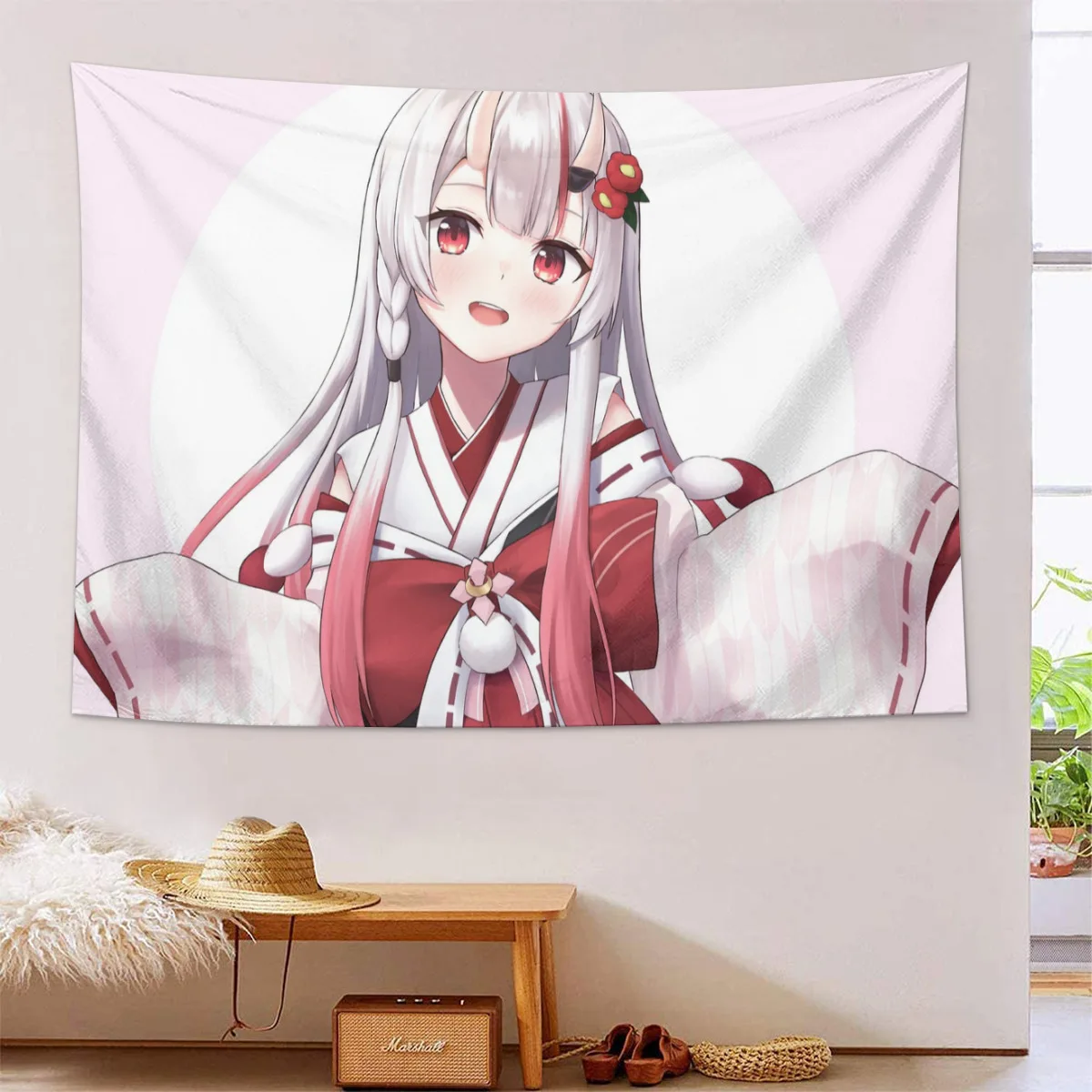 

Anime Hololive Kawaii Tapestry Aesthetic Room Décor Wall Hogar Decorating