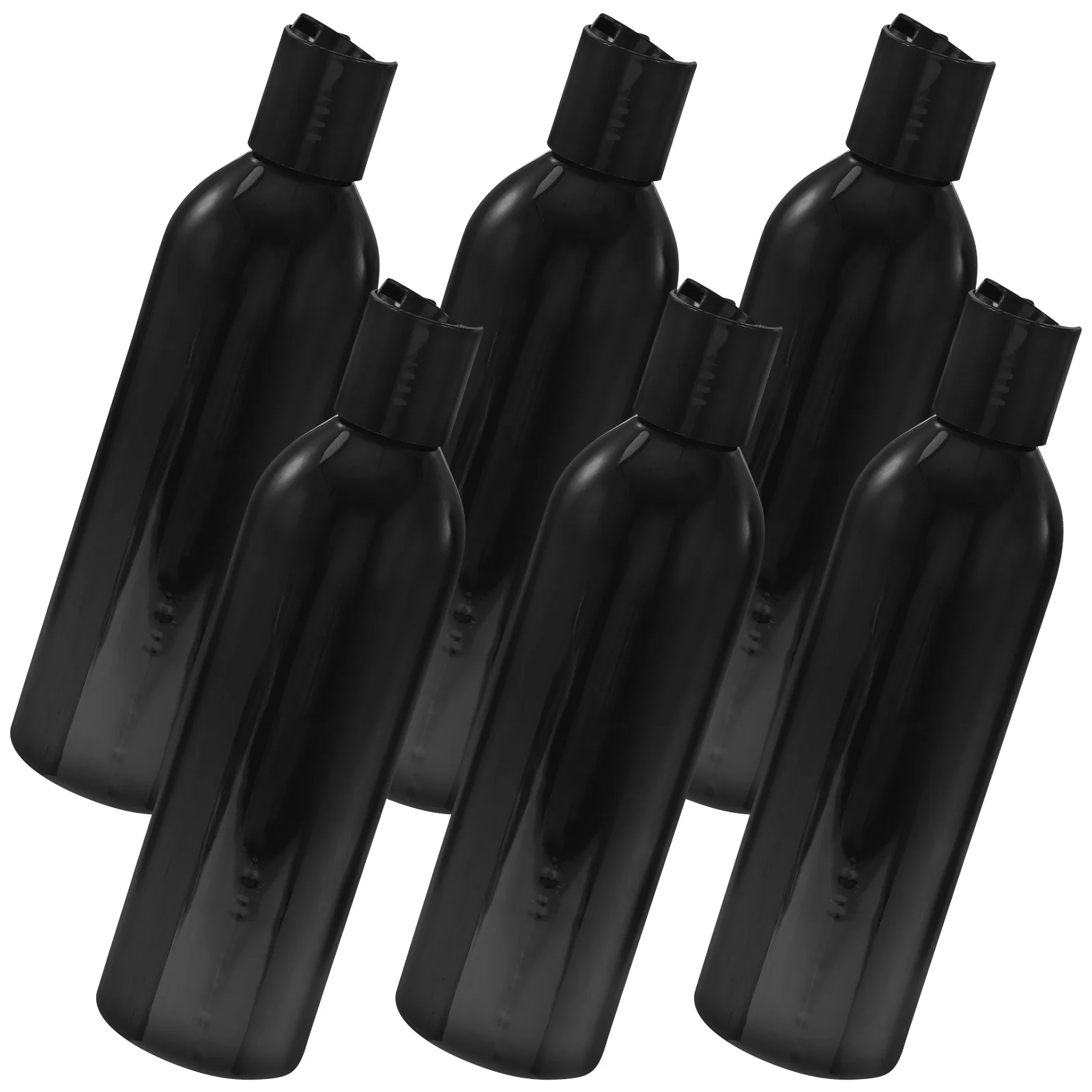 6 pz 250 ml bottiglie portatili da viaggio contenitori vuoti riutilizzabili per shampoo lozione uso esterno mini dispenser nero
