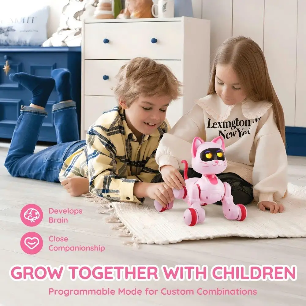 RC Robot Cat Toy for kid Talking Dancing Touch telecomando programmabile