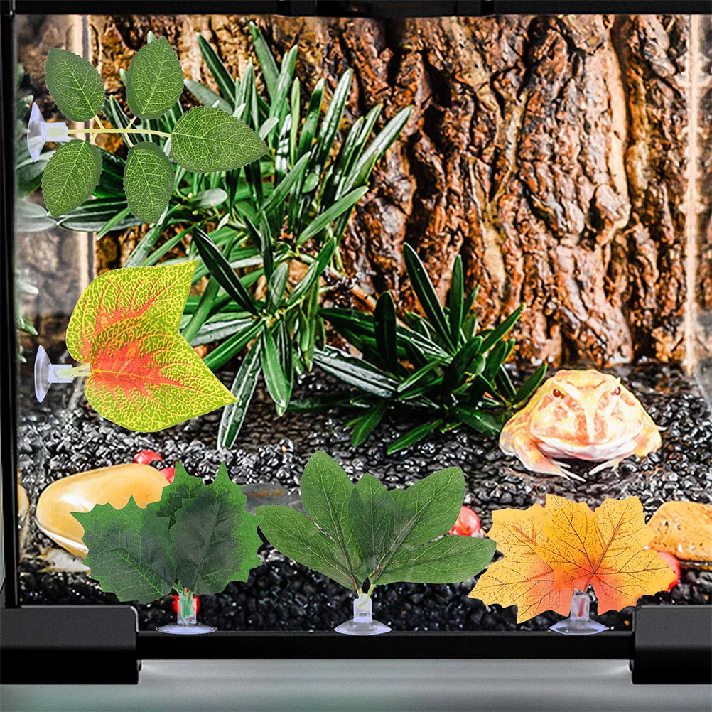 

10Pcs Reptile Plants Ornament Realistic Artificial Plant for Terrarium DIY Landscape Decor Simulation Plants for Aquarium and