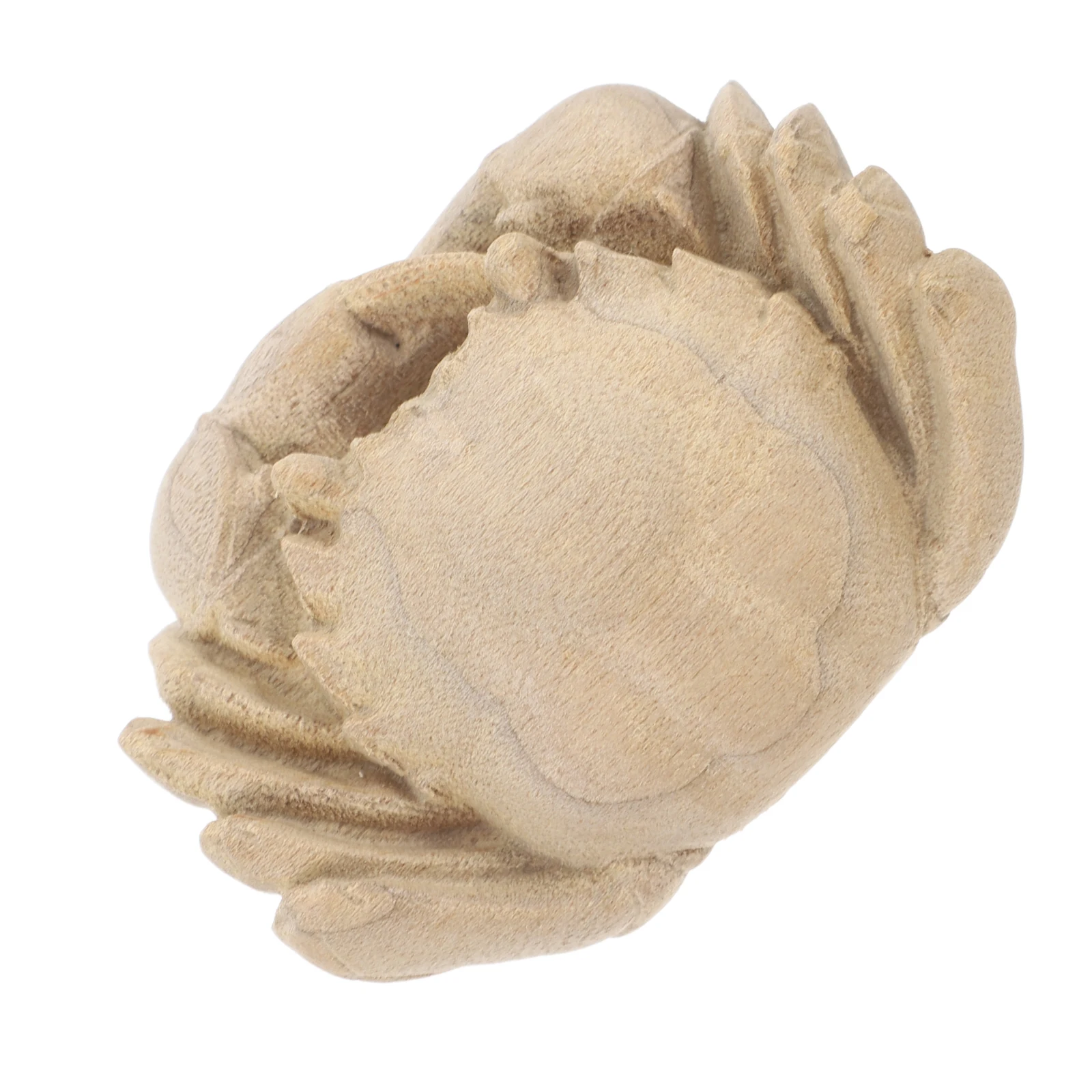 

Golden Phoebe Wood Crab Figurine Desktop nament H Piece Toy Wood Crafts Vintage Tea Table Decor Item Safe Household