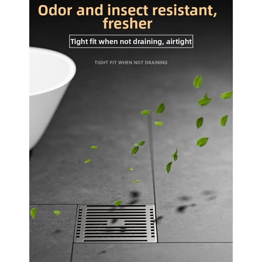 Anti-Odor Stainless Steel Floor Drain Thickened Universal Drain Valve Cover Dual Use Prevent Backflow Floor Hair Catcher