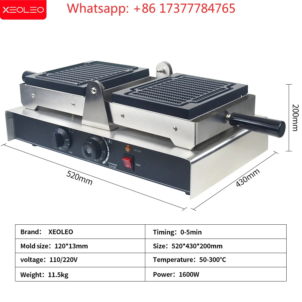 Electric Waffle Maker 1600W Threaded Shape  Maker Machine French Fries Stick Machine Iron
