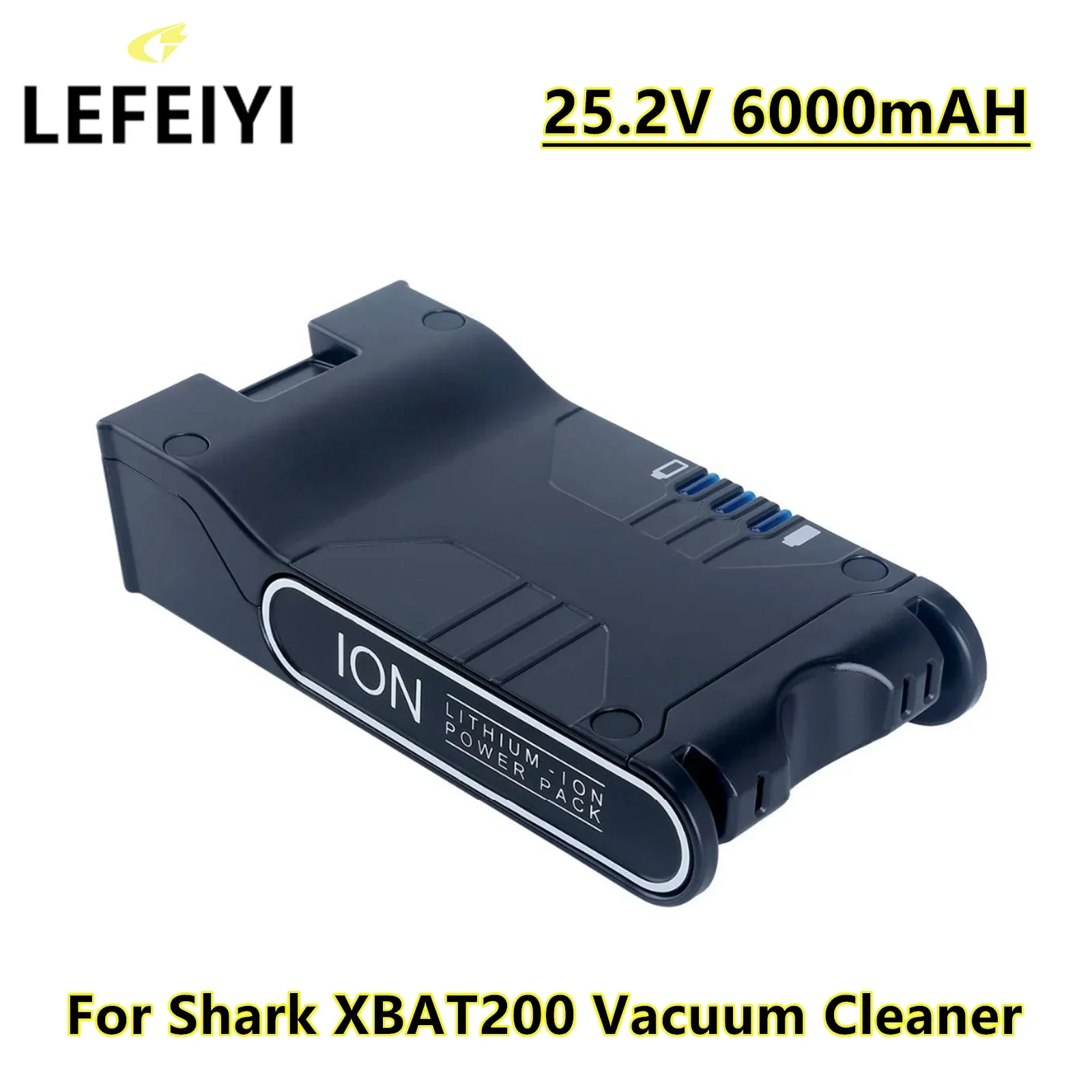 25.2V 6000mAH Lithium-ion Battery Pack, for Shark XBAT200 ION Rocket IONFlex and IONFlex Cordless Vacuums Battery