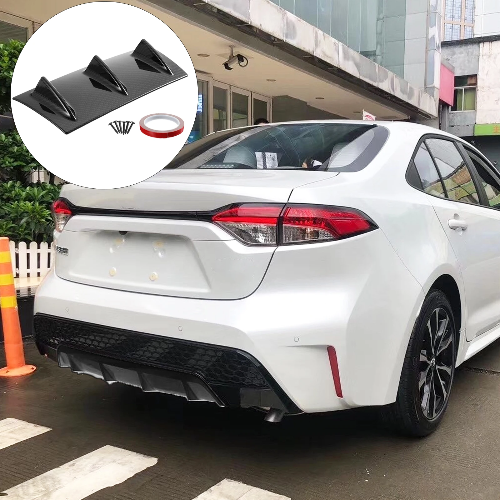 

1Pc Effective Car Back Spoiler ABS Bumper Diffuser for Personalization and Stability