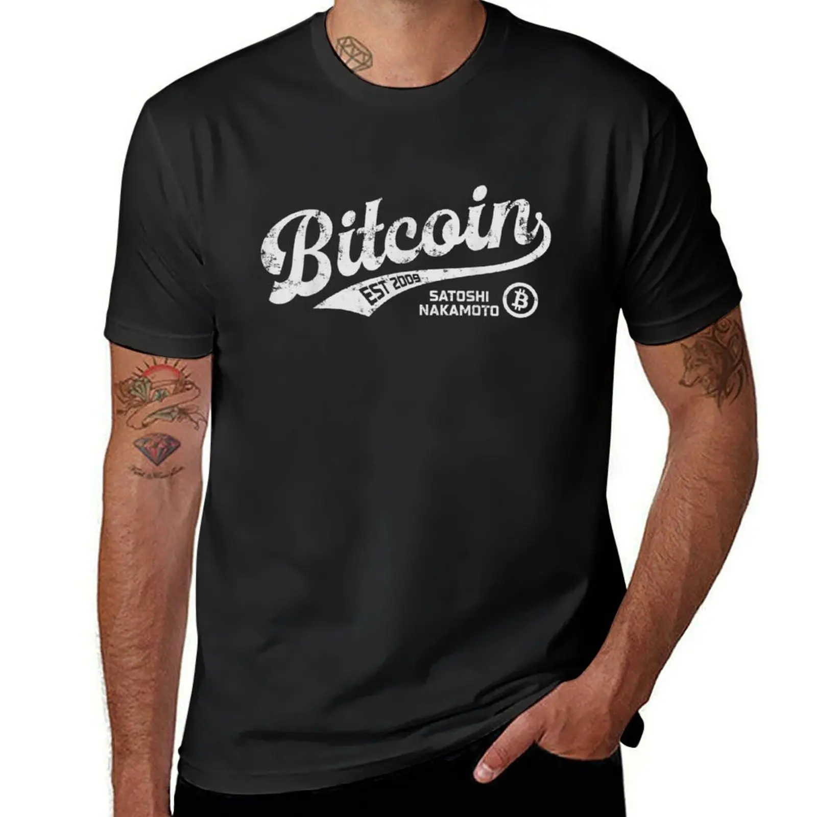 Bitcoin cryptocurrency Bitcoin BTC T-Shirt tops blanks new edition mens tall t shirts