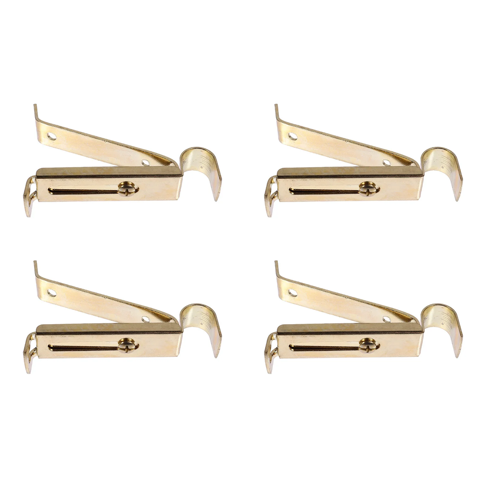 

4pcs Curtain Rod Bracket 15Mm Thickening Retro Style Steel Support For Home Office Hotel Window Dressing Accessories Black