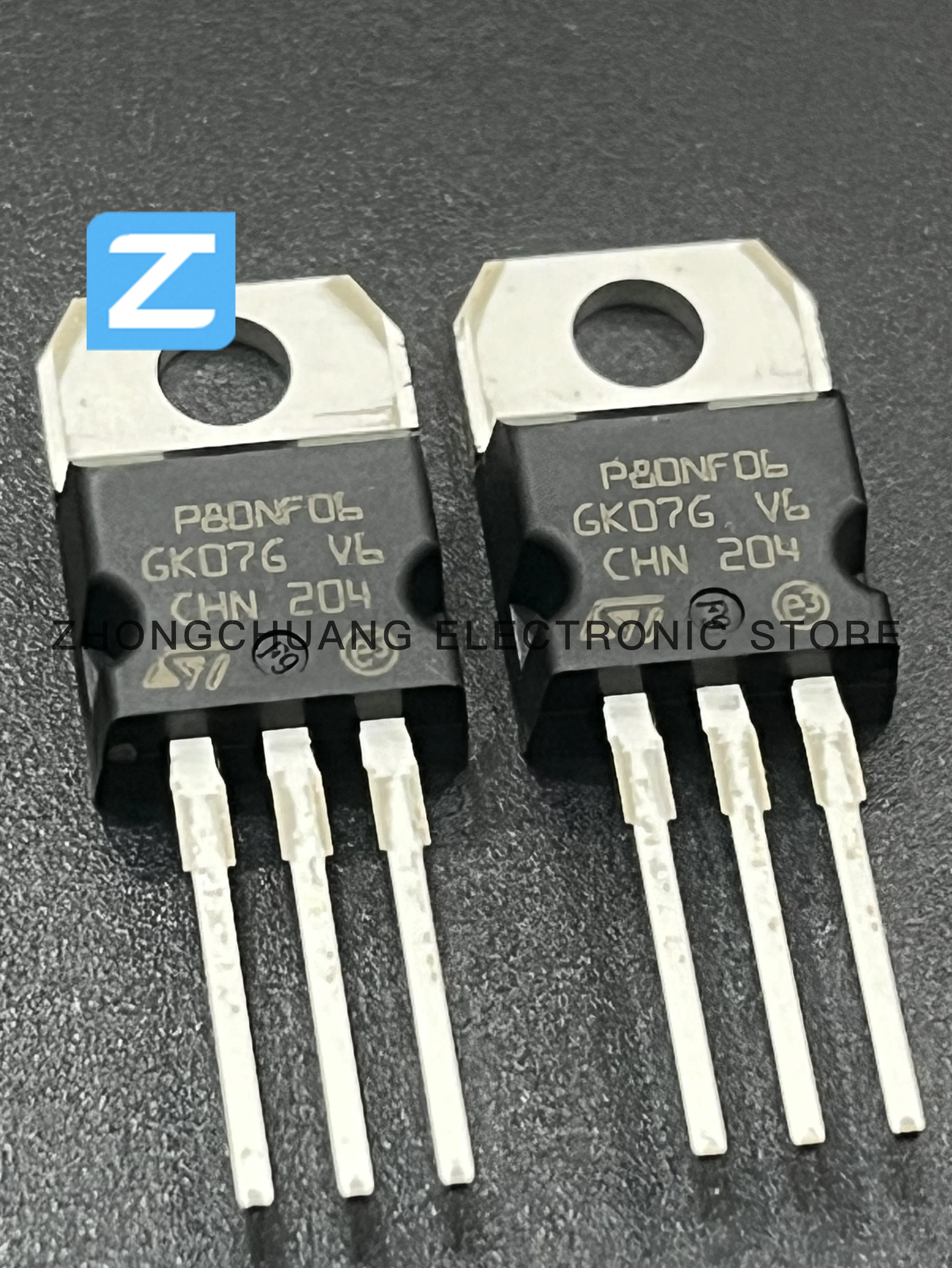 1-10PCS STP80NF06 P80NF06 TO-220 60V 80A N-Channel MOSFET new original