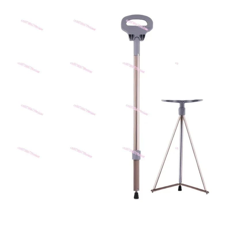 

Outdoor mountaineering non-slip cane chair Triangular cane with stool Foldable cane seat Multifunctional elderly stool