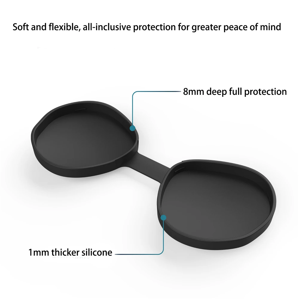 for Meta Quest 3S Eyewear Protective Cover Black Helmet Integrated Dustproof Silicone Cover VR Accessories