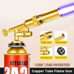 Portable Copper Welding Gas Torch Flame Gun Butane Burner Outdoor Camping BBQ Kitchen Lighter Flamethrower Welding Equipment