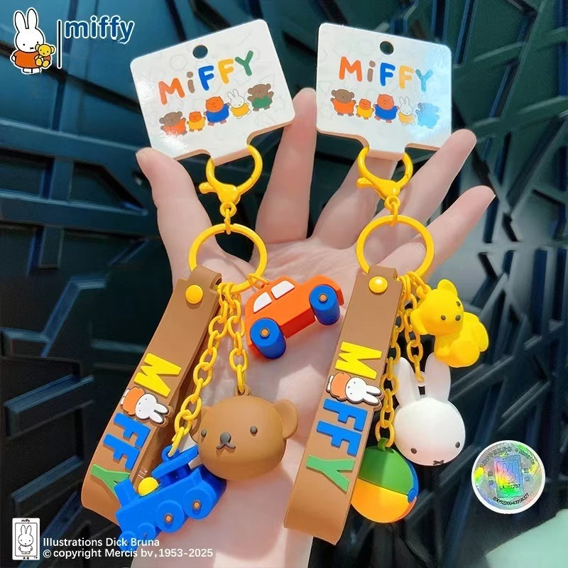 الكرتون ميفي أرنب سلسلة دمية سلسلة المفاتيح Kawaii حقيبة الظهر قلادة مفتاح السيارة اكسسوارات الأطفال مهرجان هدية #1