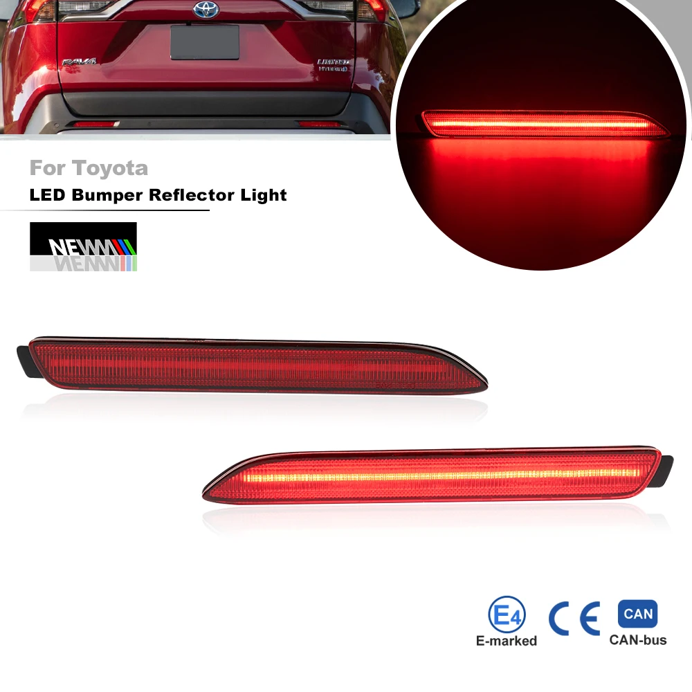 

OE-Spec 81920-08010 LED Bumper Reflector Tail Brake/Stop Lights For 2019-2022 Toyota RAV4 Avalon Venza Sienna Camry Mark X Wish